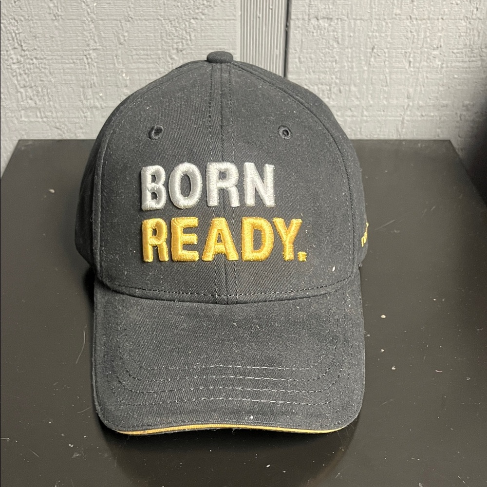 Mack Truck "Born Ready" Embroidered Baseball Cap Black Yellow Trim Adjustable